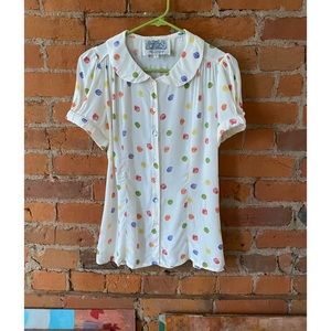 Seamstress of Bloomsbury Jive Blouse, Size Small UK8 US4
